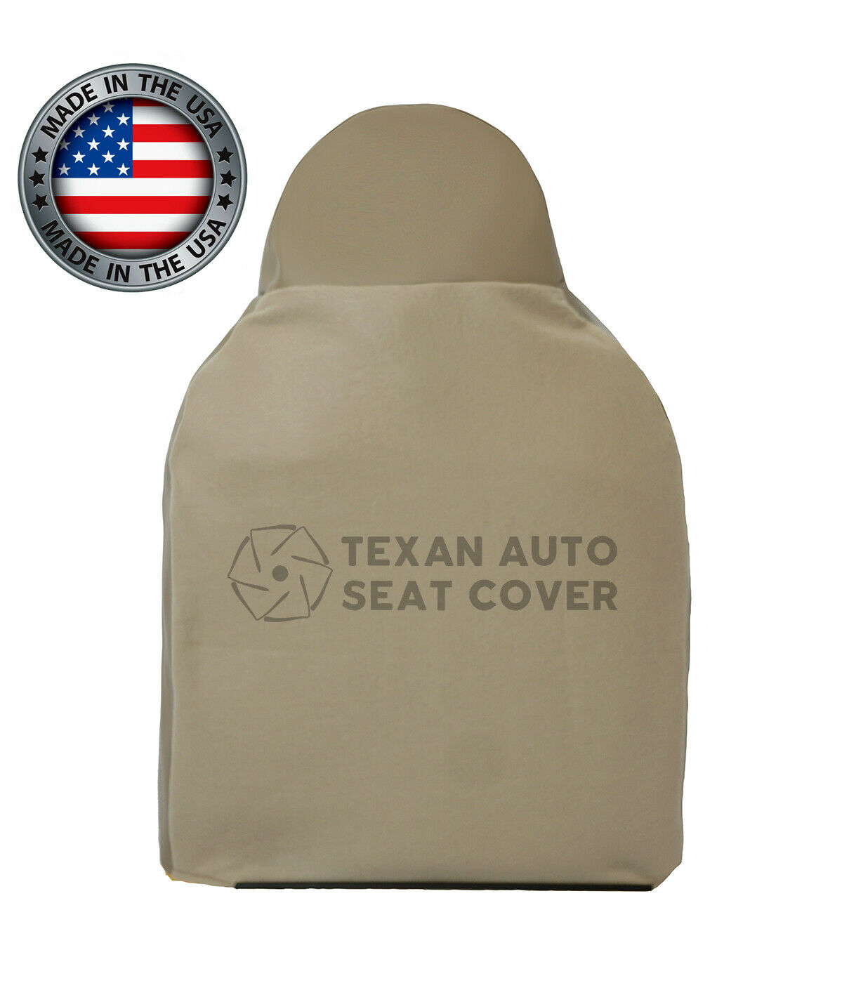 2000, 2001 Ford F150 Lariat Single-Cab, Super-Cab, Extended-Cab Driver Lean Back Leather Replacement Seat Cover Tan