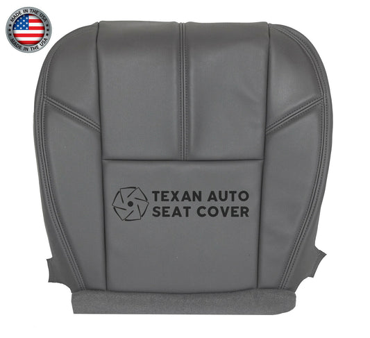 2007, 2008, 2009, 2010, 2011, 2012, 2013, 2014 GMC Sierra 1500, 1500HD, 2500HD, 3500HD Work Truck Passenger Side Bottom Synthetic Leather Replacement Seat Cover Dark Gray