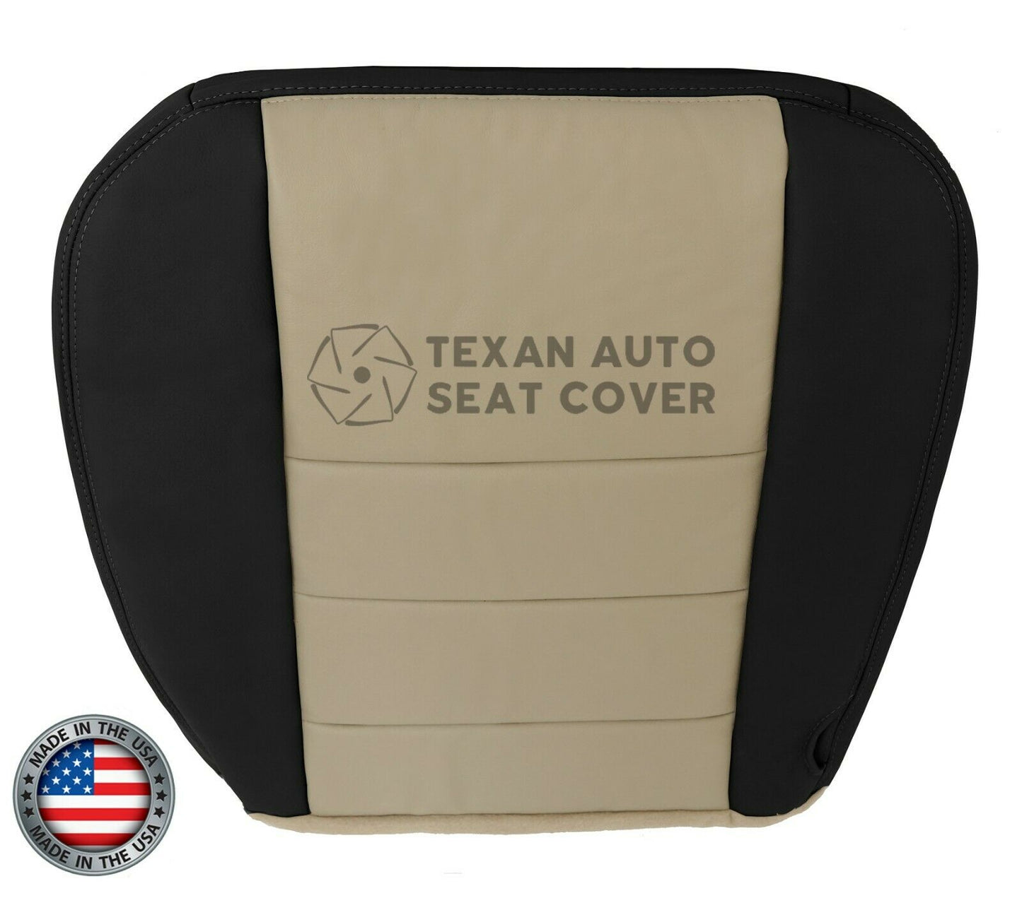 2005 Ford Excursion Eddie Bauer Driver Side Bottom Synthetic Leather Replacement Seat Cover Tan