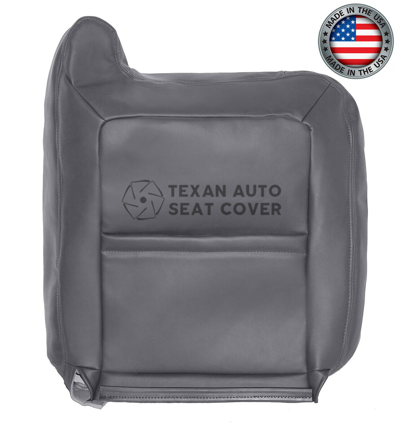 2003, 2004, 2005, 2006, 2007 GMC Sierra SLT SLE Passenger Side Lean Back Synthetic Leather Replacement Seat Cover Gray