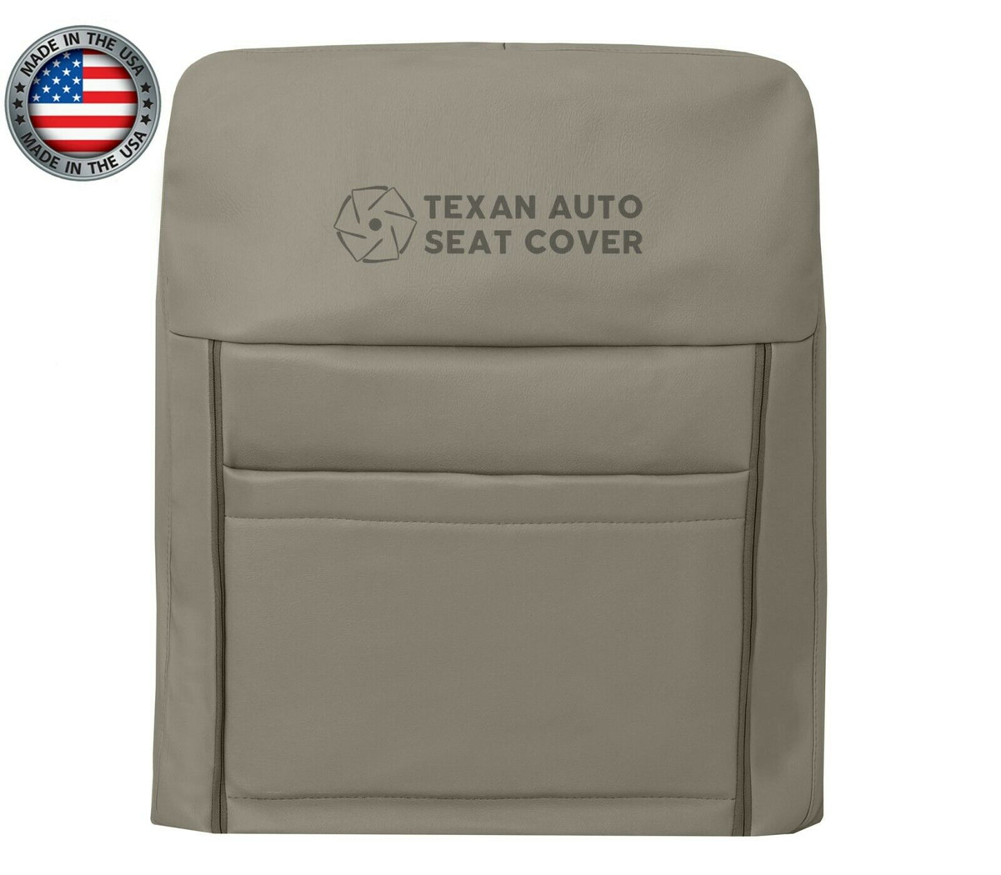 2007 to 2014 Ford Expedition Passenger Side Lean Back Perforated Leather Replacement Seat Cover Gray
