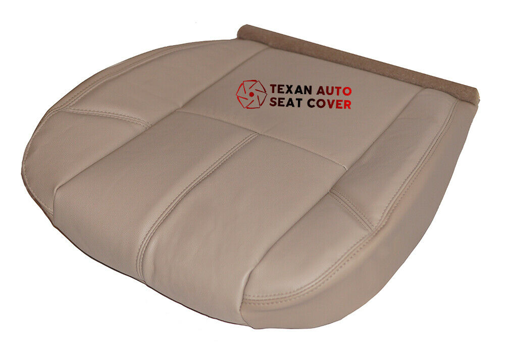 Fits 2007, 2008, 2009, 2020, 2011, 2012, 2013 Chevy Avalanche Passenger Side Bottom Synthetic Leather Replacement Seat Cover Tan