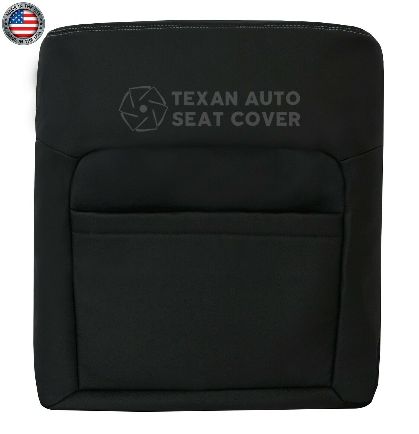Fits 2005 to 2008 Ford F-150 Lariat Driver Side Lean Back  Leather with Inserts Replacement Seat Cover Black