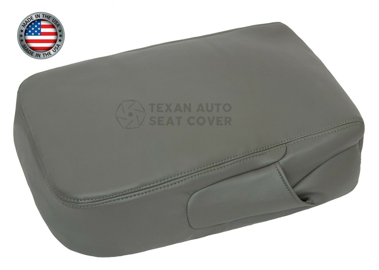 2007 to 2014 Chevy Silverado Center Console Synthetic Leather Replacement Cover Dark Gray
