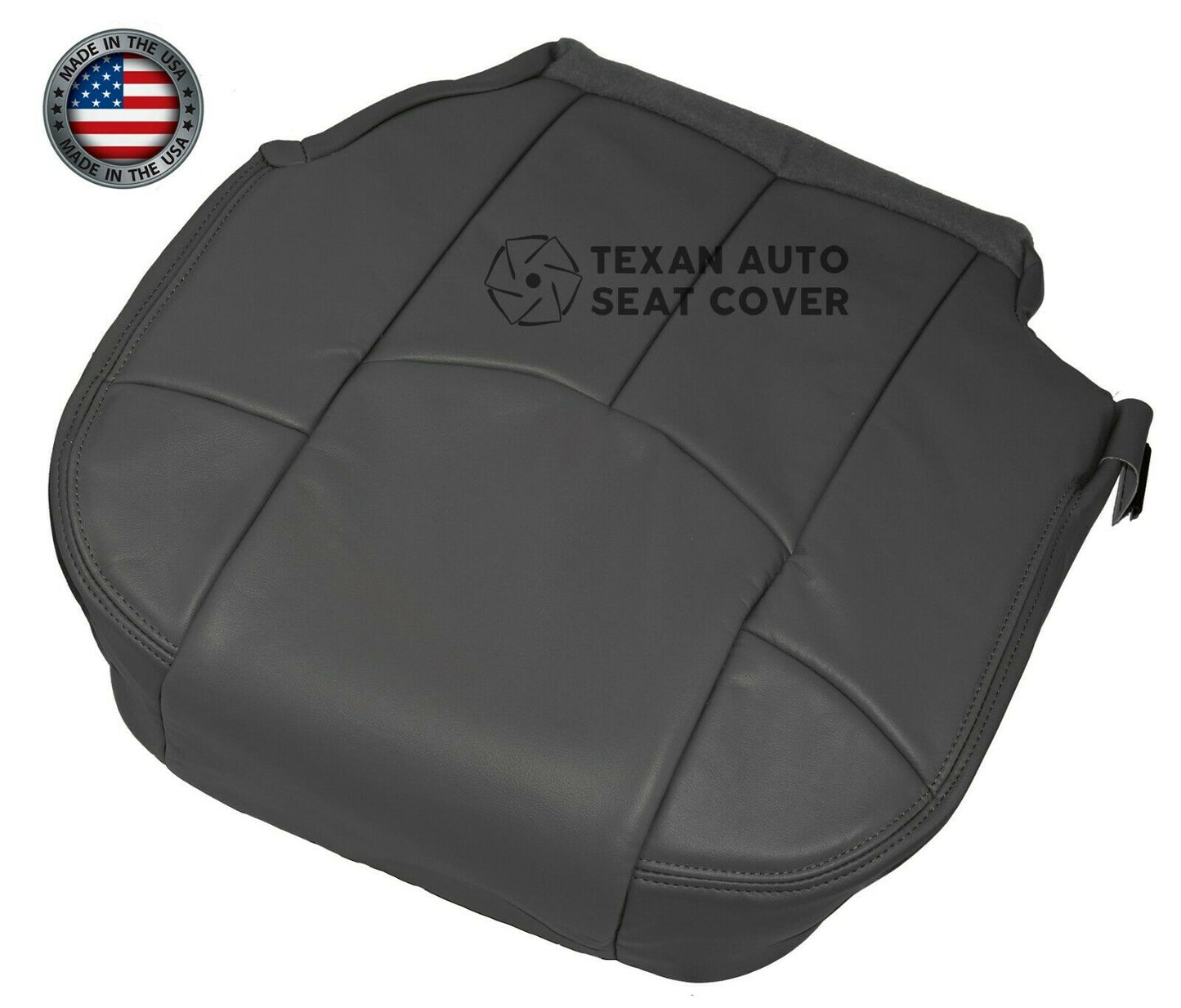 Fits 2002 Chevy Avalanche 1500 2500 LT LS Z71 Z66 Driver Side Bottom Synthetic Leather Replacement Seat Cover Dark Gray