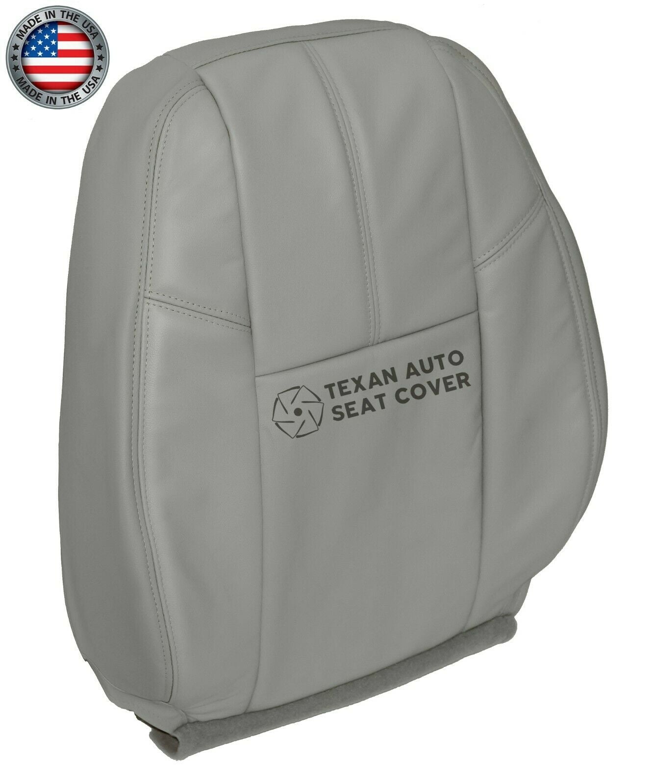 Fits 2007, 2008, 2009, 2020, 2011, 2012, 2013 Chevy Avalanche Passenger Side Lean Back Leather Replacement Seat Cover Gray