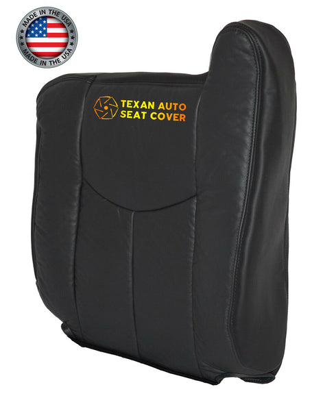 2003, 2004, 2005, 2006, 2007 GMC Sierra SLT SLE Driver Side Lean Back Synthetic Leather Replacement Seat Cover Dark Gray