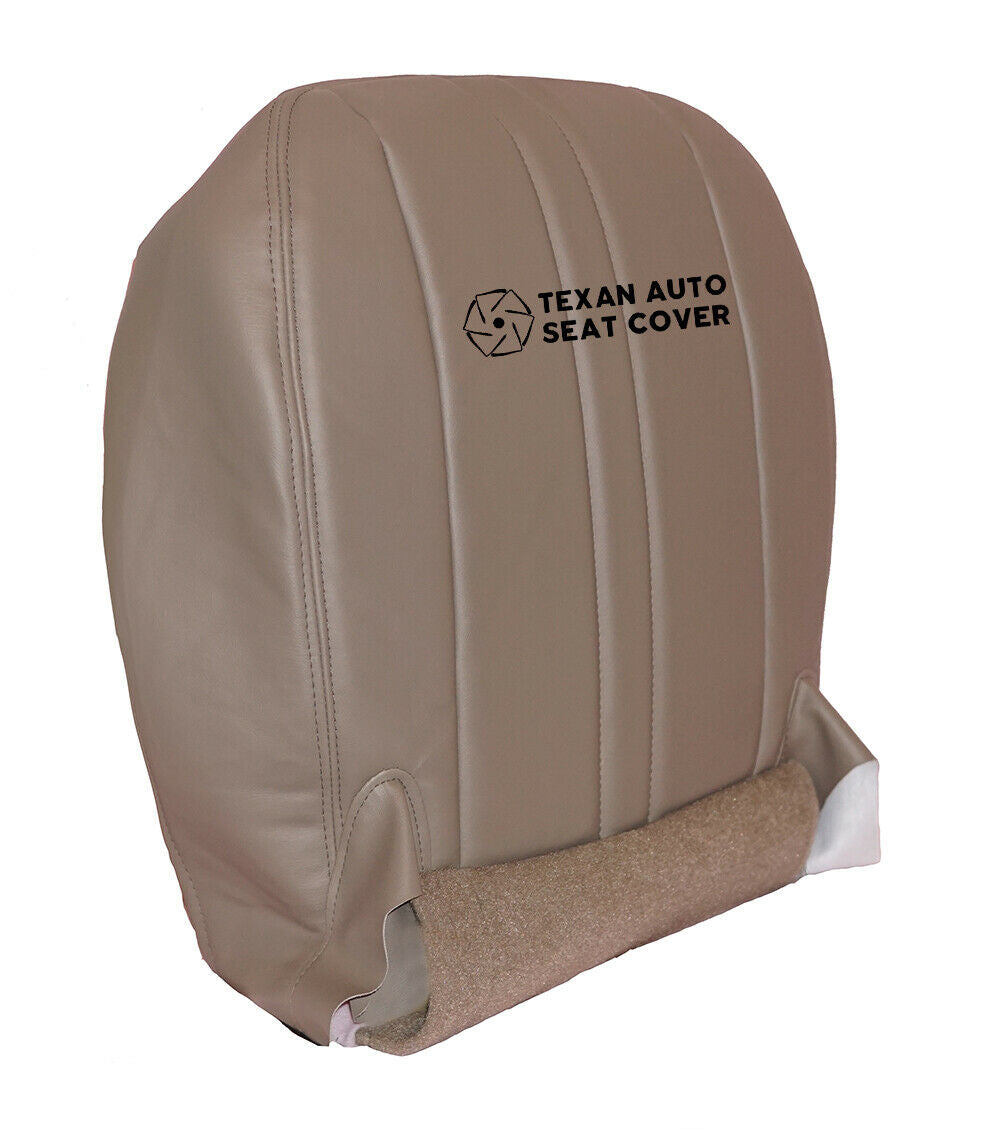 1997 to 2002 Chevy Express Driver Side Bottom Synthetic Leather Replacement Seat Cover Tan