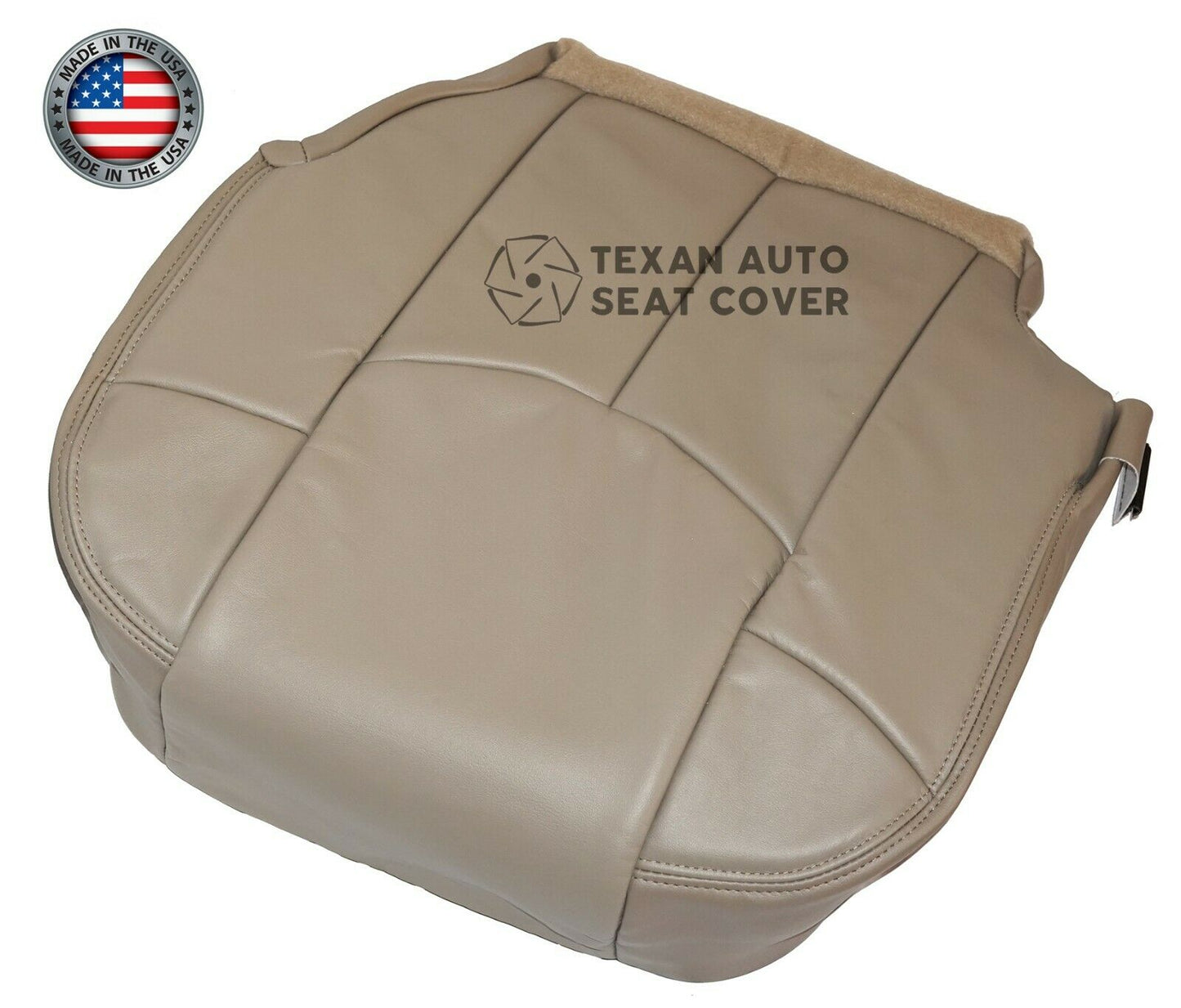 Fits 2002 Chevy Avalanche 1500 2500 LT LS Z71, Z66 Passenger Side Bottom Leather Replacement Seat Cover Tan