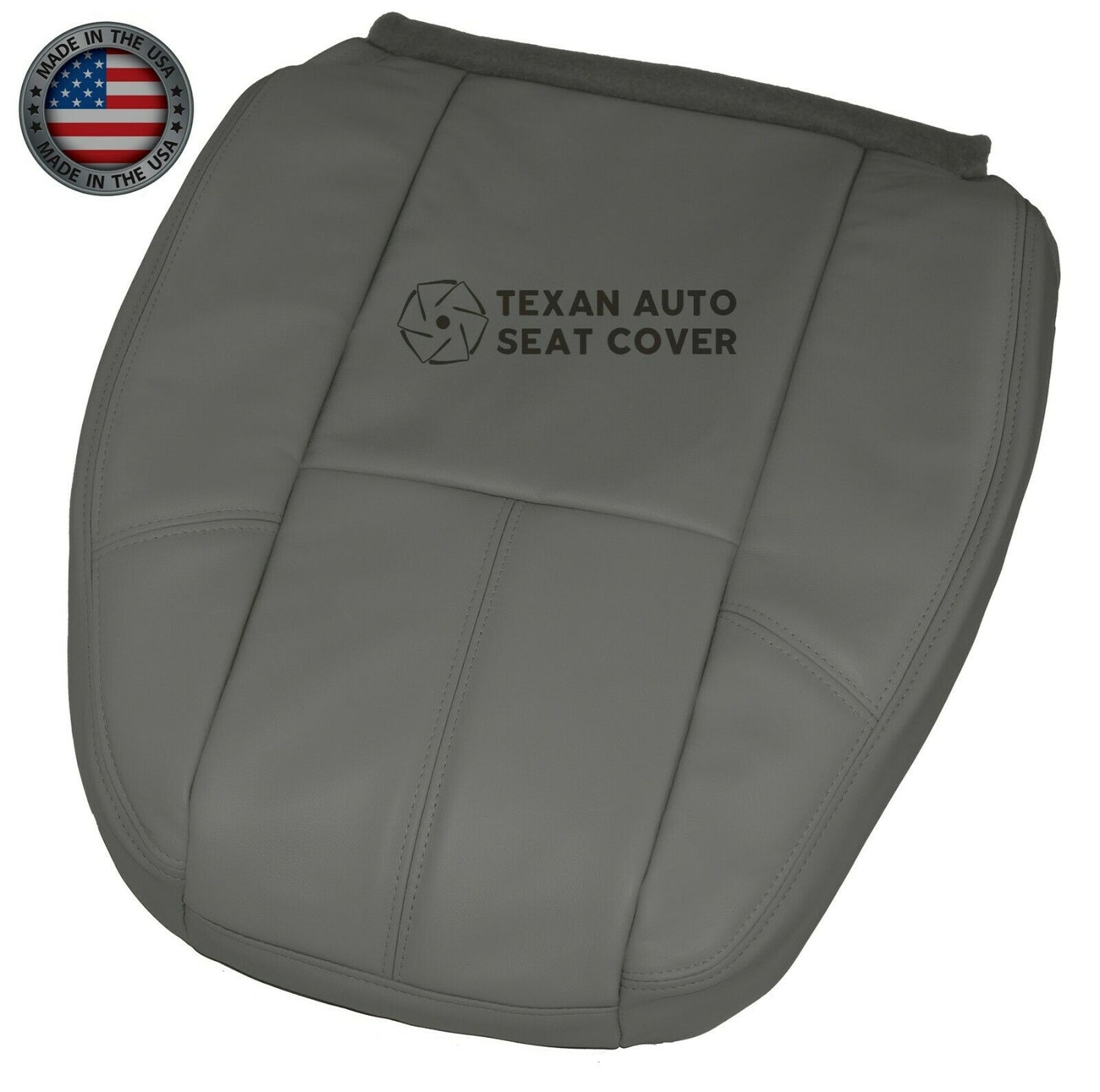 2007, 2008, 2009, 2010, 2011, 2012, 2013, 2014 GMC Sierra 1500HD 2500HD 3500HD Work Truck Passenger Side Lean Back Synthetic Leather Replacement Seat Cover Dark Gray
