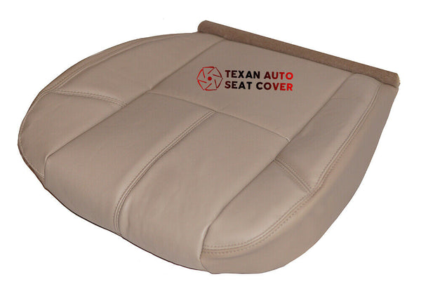 2007, 2008, 2009, 2010, 2011, 2012, 2013, 2014 GMC Sierra Denali, SLT, SLE, SL Passenger  Side Bottom Synthetic Leather Replacement Seat Cover Tan