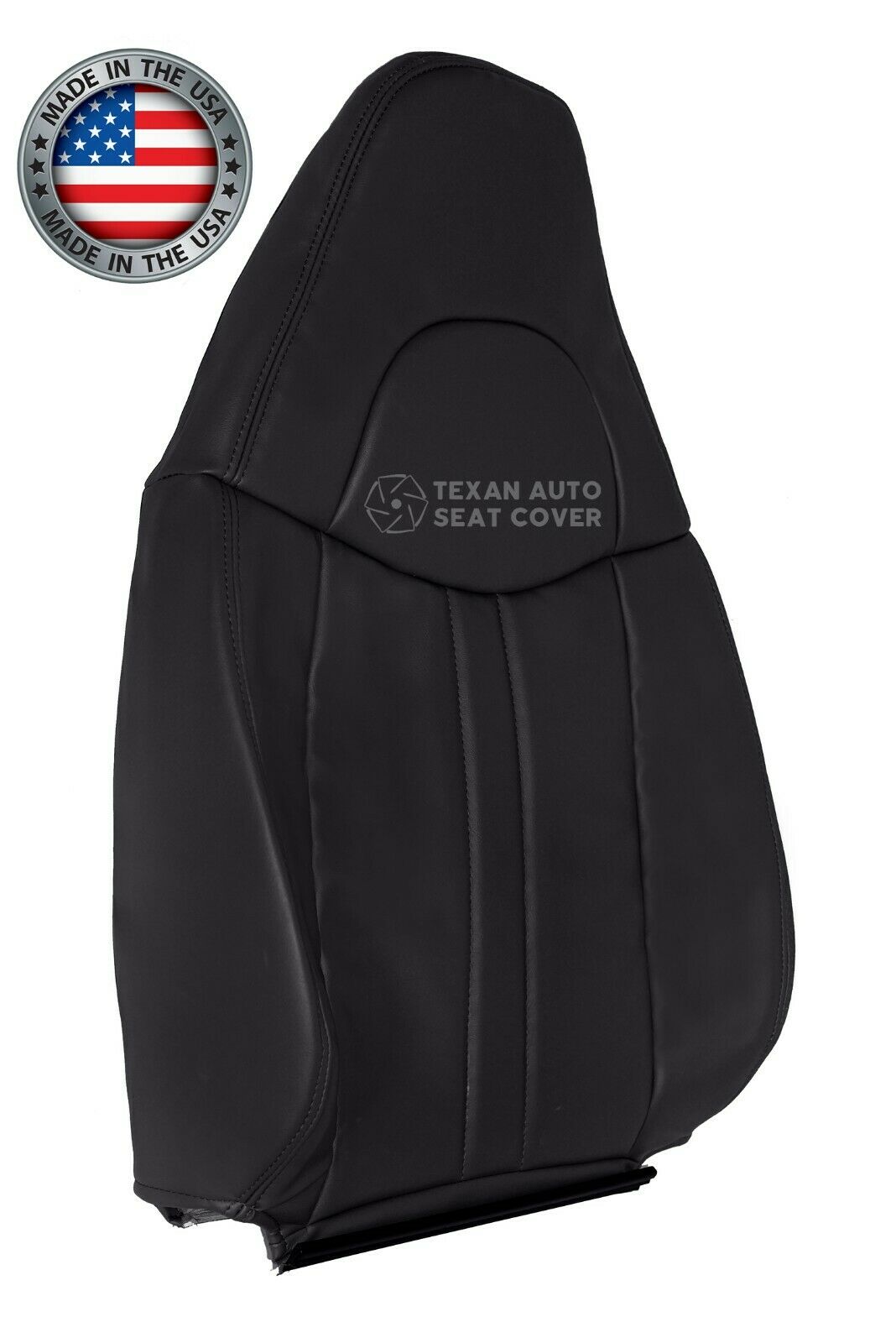 2008,2009,2010,2012,2013,2014 GMC SAVANA Driver Side Lean Back Synthetic Leather Replacement Seat Cover Dark Gray