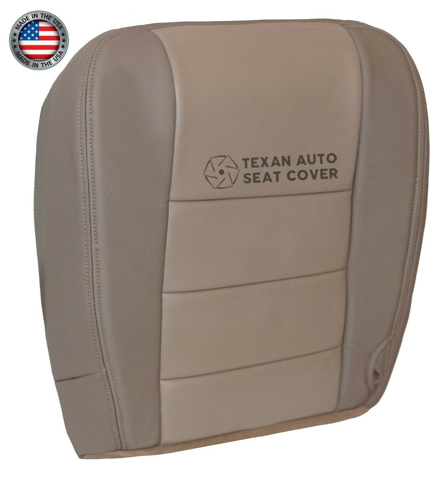 2002, 2003, 2004 Ford Excursion Eddie Bauer Driver Side Bottom Leather Replacement Seat Cover 2Tone Tan