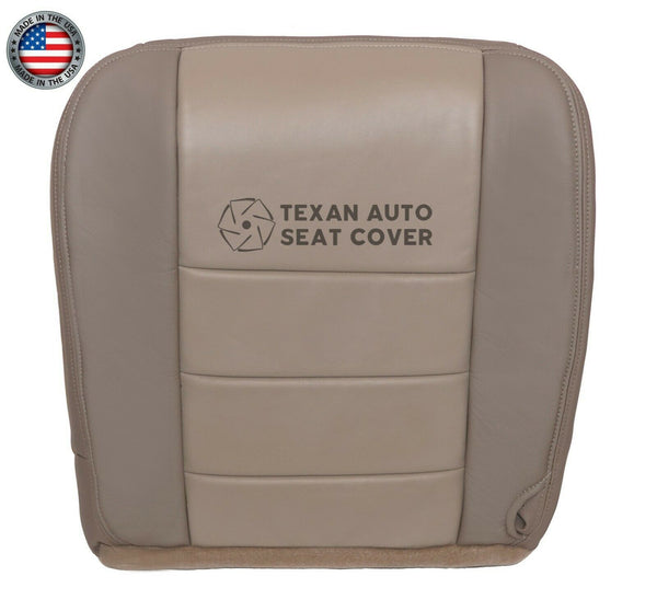 2002, 2003, 2004 Ford Excursion Eddie Bauer Driver Side Bottom Leather Replacement Seat Cover 2Tone Tan