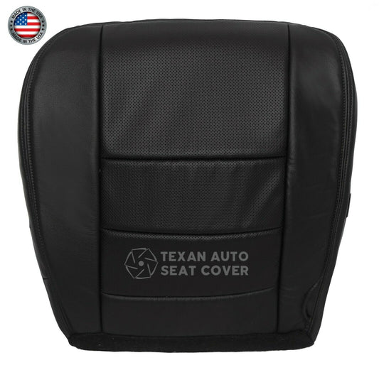 2002,  2003, 2004, 2005, 2006, 2007  Ford F250 F350 F450 F550 Lariat XLT Sport  Passenger Bottom Perforated Synthetic Leather Replacement  Seat Cover Black