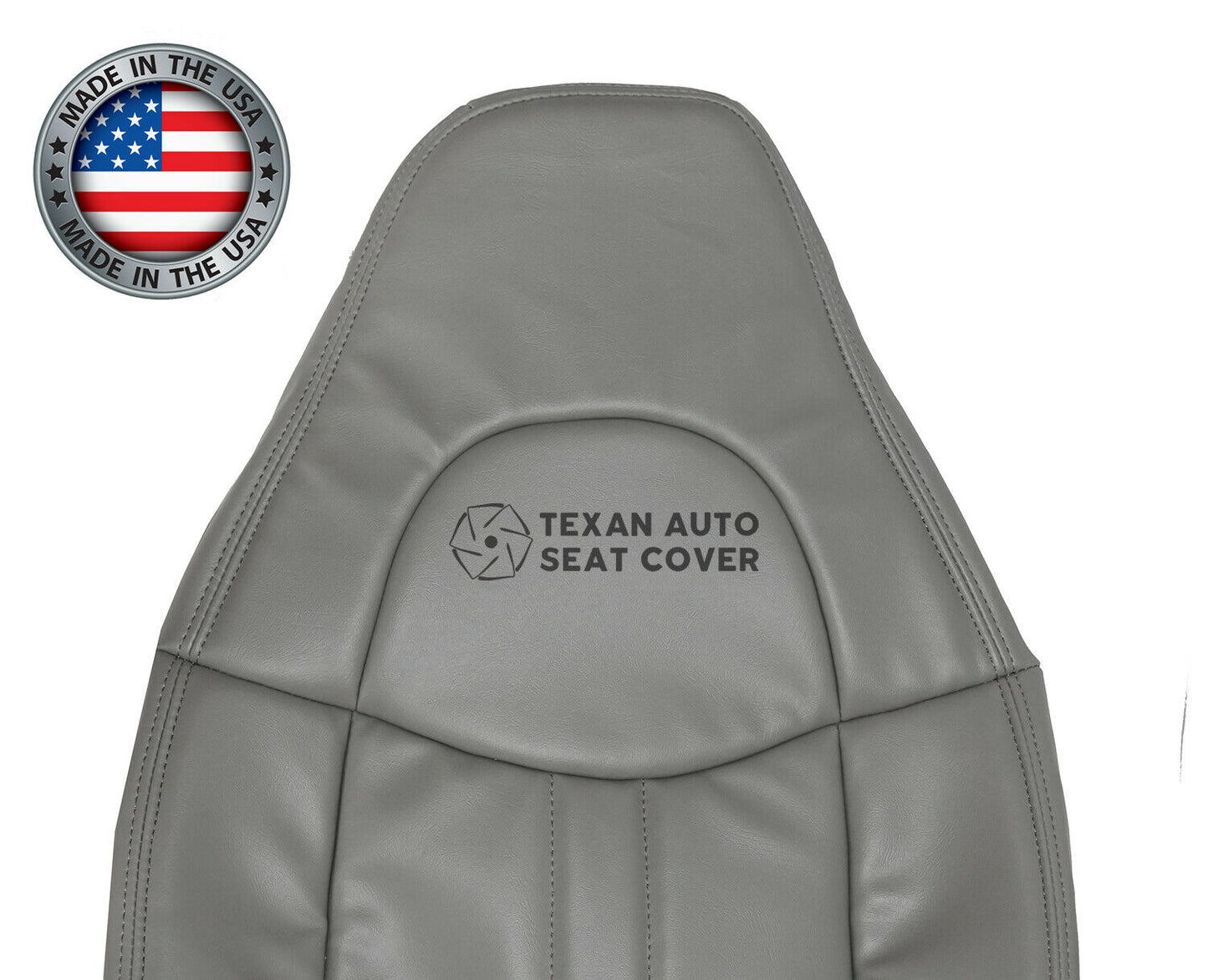 2003,2004,2005,2006,2007,2008, GMC SAVANA Driver Side Lean Back Synthetic Leather Replacement Seat Cover Gray