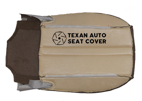 1997 to 2002 Chevy Express Driver Side Bottom Synthetic Leather Replacement Seat Cover Tan