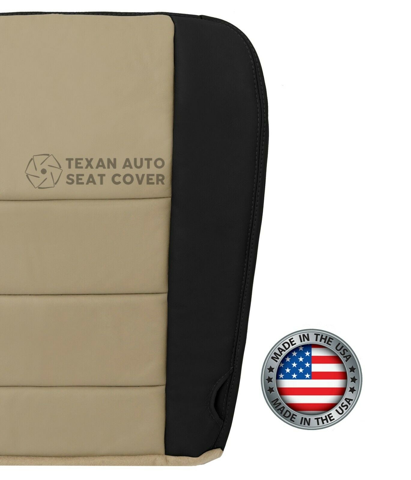2005 Ford Excursion Eddie Bauer Passenger Side Bottom Replacement  Synthetic Leather Seat Cover Tan