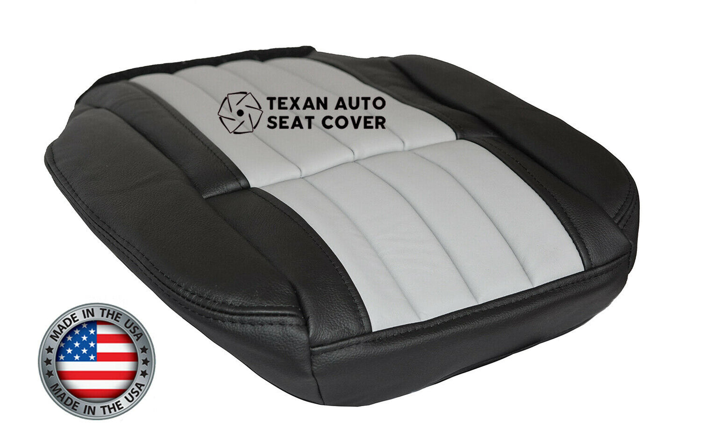 2003 Ford F150 Harley Davidson Second Row Bottom Leather Seat Cover Black/Gray