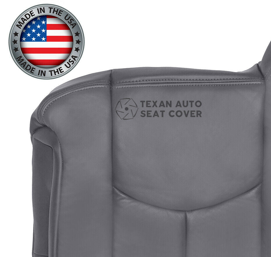 Fits 2005, 2006 Chevy Avalanche 1500 2500 LT LS Z71, Z66 Passenger Side Lean Back Synthetic Leather Replacement Seat Cover Gray
