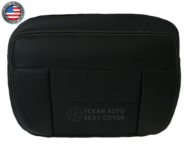 2005 to 2008 Ford F-150 Lariat Driver Side Bottom  Leather with Inserts Replacement Seat Cover Black