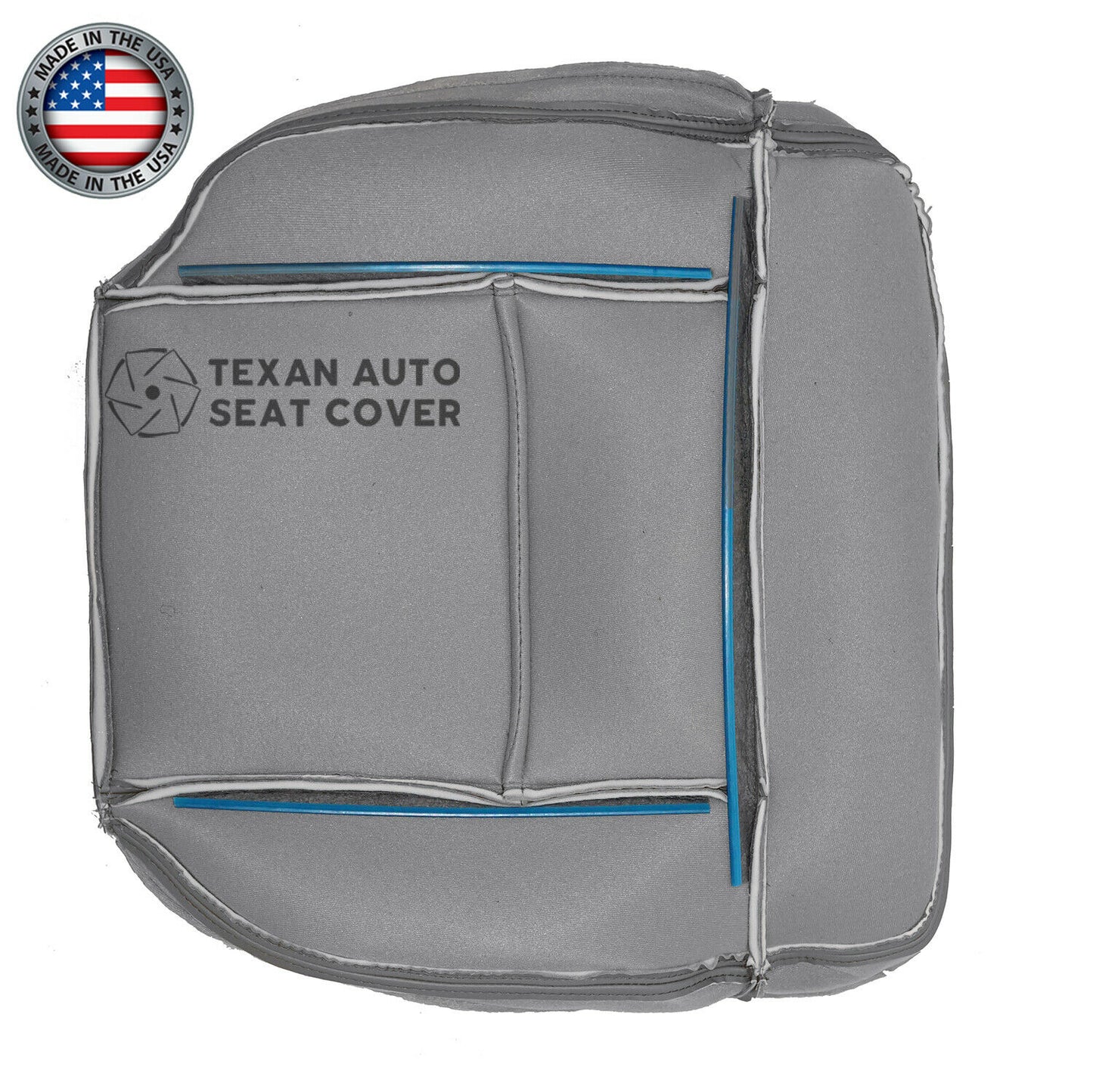 2005, 2006, 2007, 2008  Ford F-150 Lariat Driver Bottom Leather Replacement Seat Cover Gray