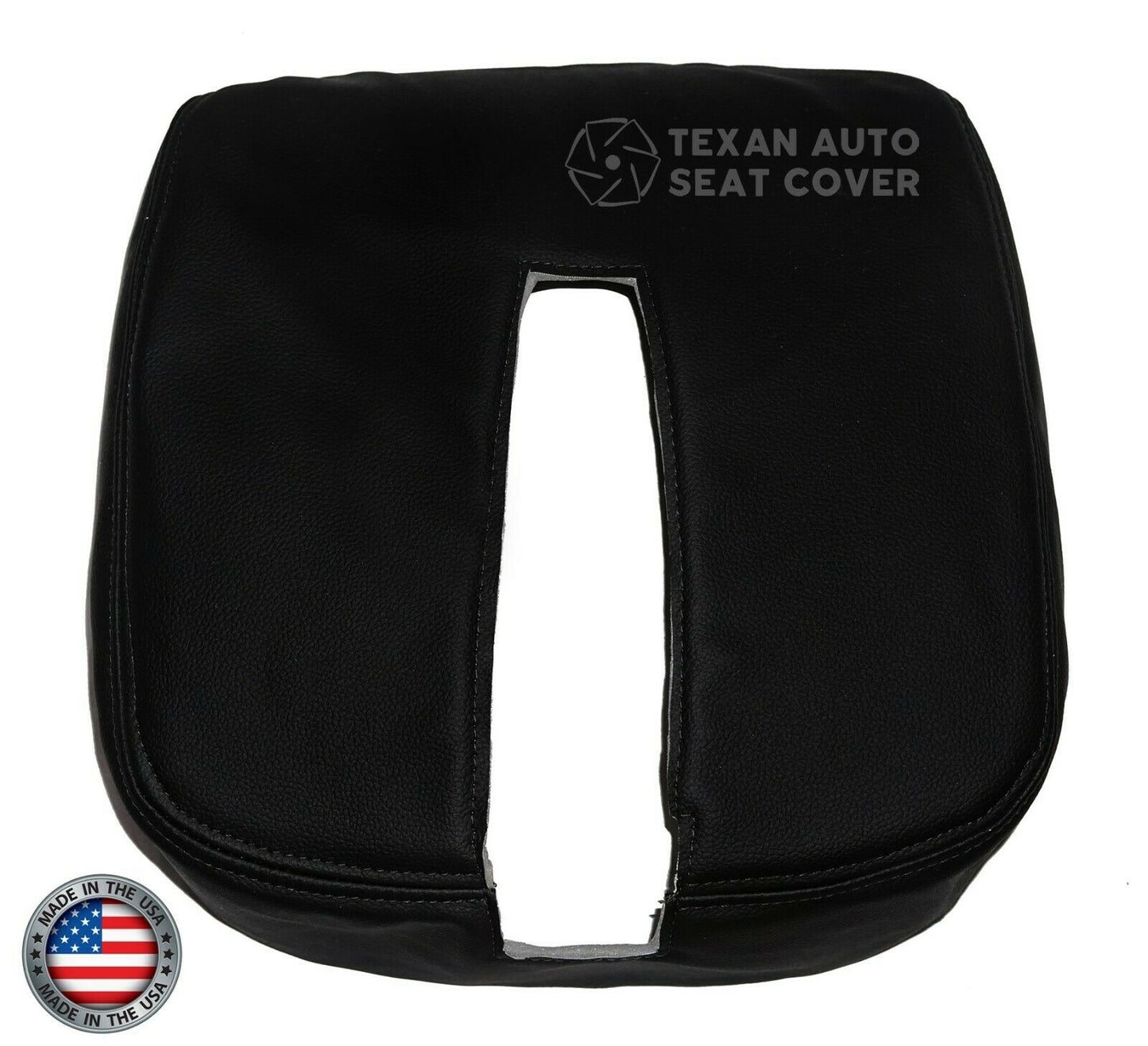 Fits 2007, 2008, 2009, 2010, 2011, 2012, 2013, 2014 GMC Yukon, Yukon XL  Center Console Synthetic Leather Replacement Cover Black