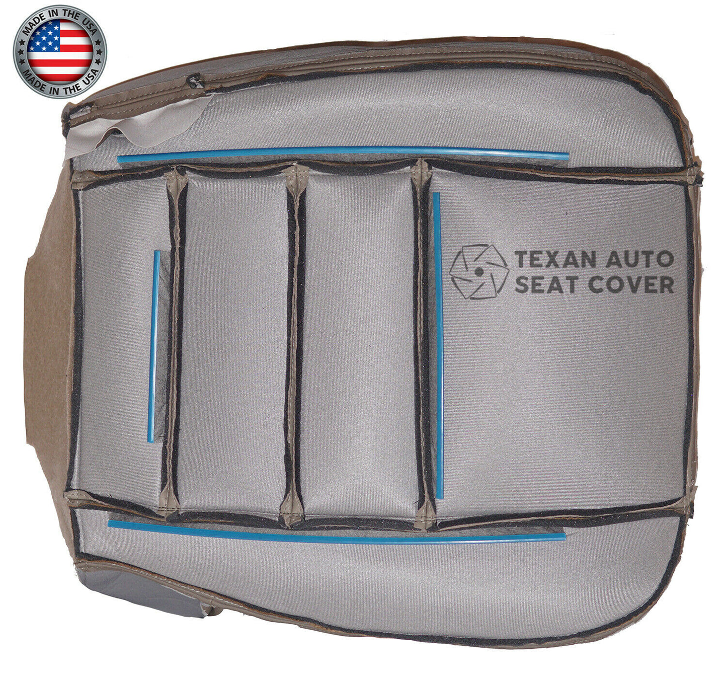 2002, 2003, 2004 Ford Excursion Eddie Bauer Passenger Side Bottom Leather Replacement Seat Cover 2Tone Tan