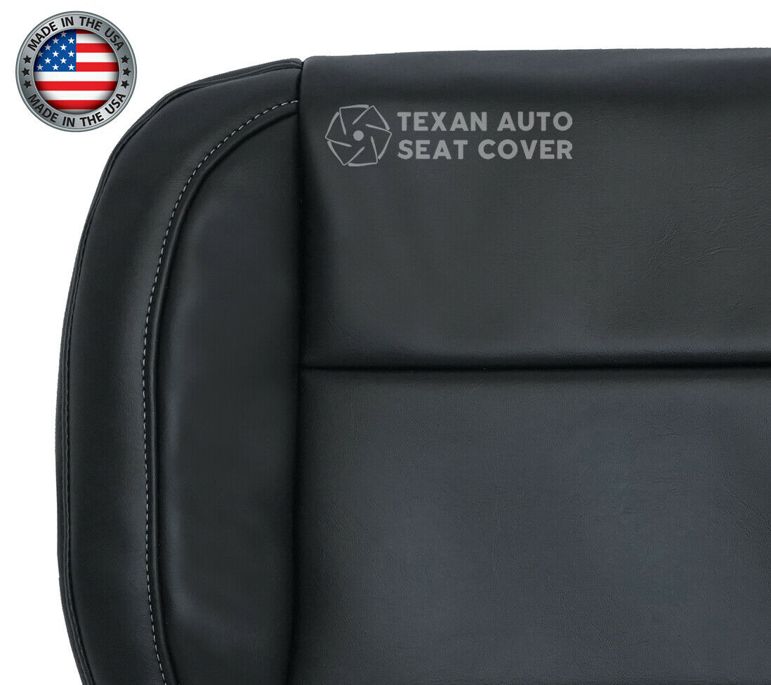 2015 to 2020 Chevy Tahoe/Suburban LT, LS Passenger Side Bottom Synthetic Leather Replacement Seat Cover Black