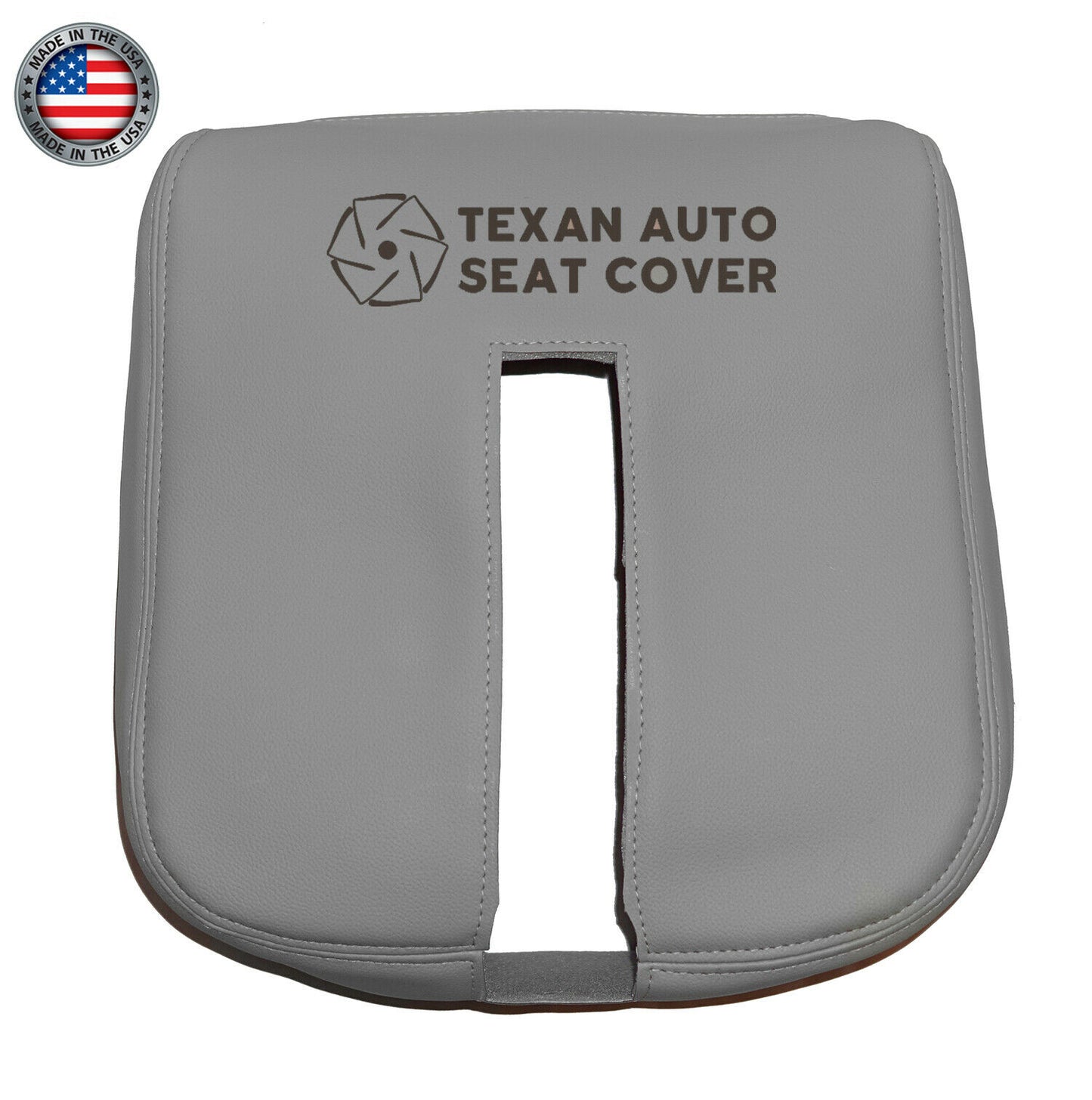 2007 to 2014 GMC Sierra Center Console Synthetic Leather Replacement Cover Gray