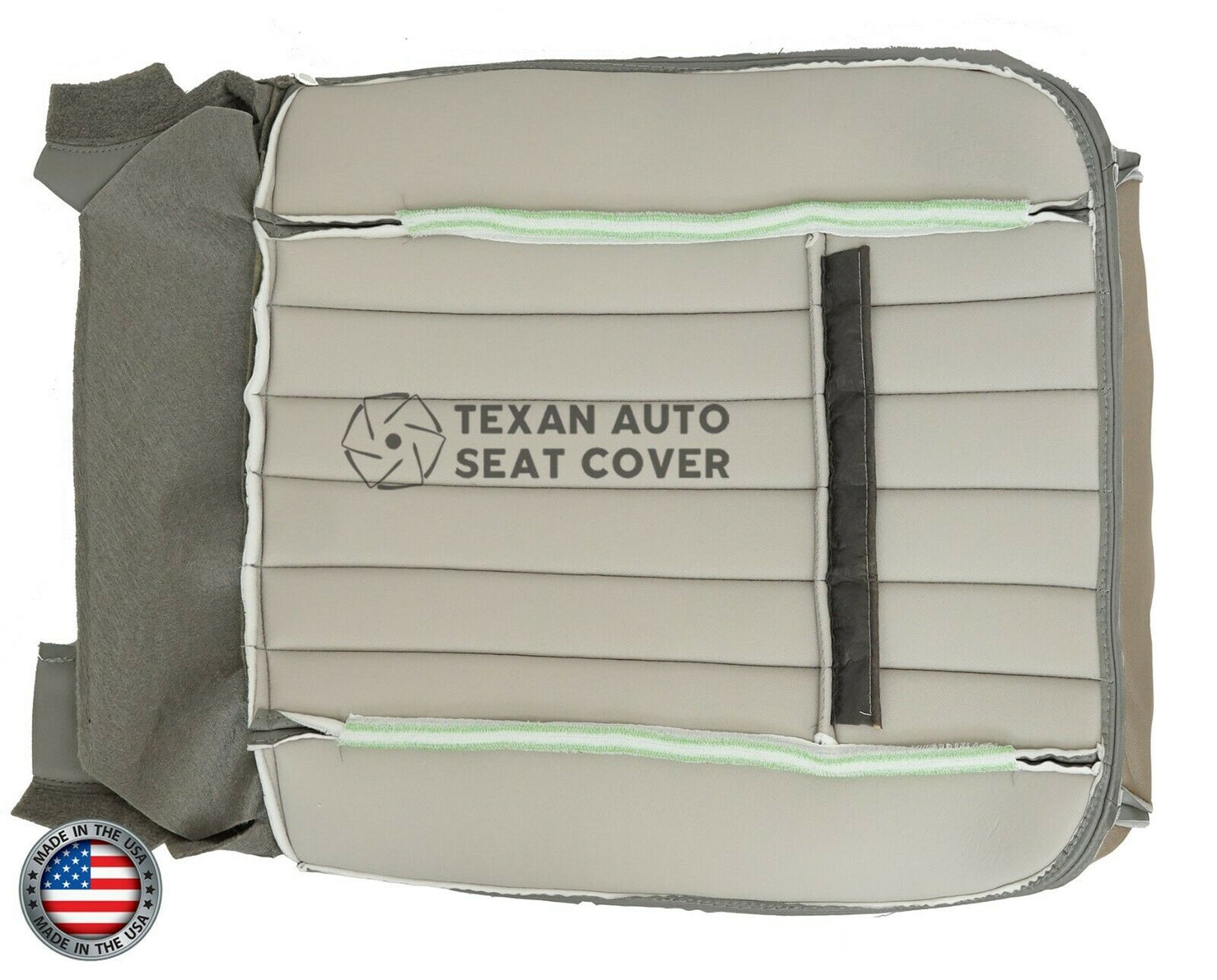 1994, 1995, 1996 Chevy Impala SS Passenger Side Bottom Perforated Leather Replacement Seat Cover Gray