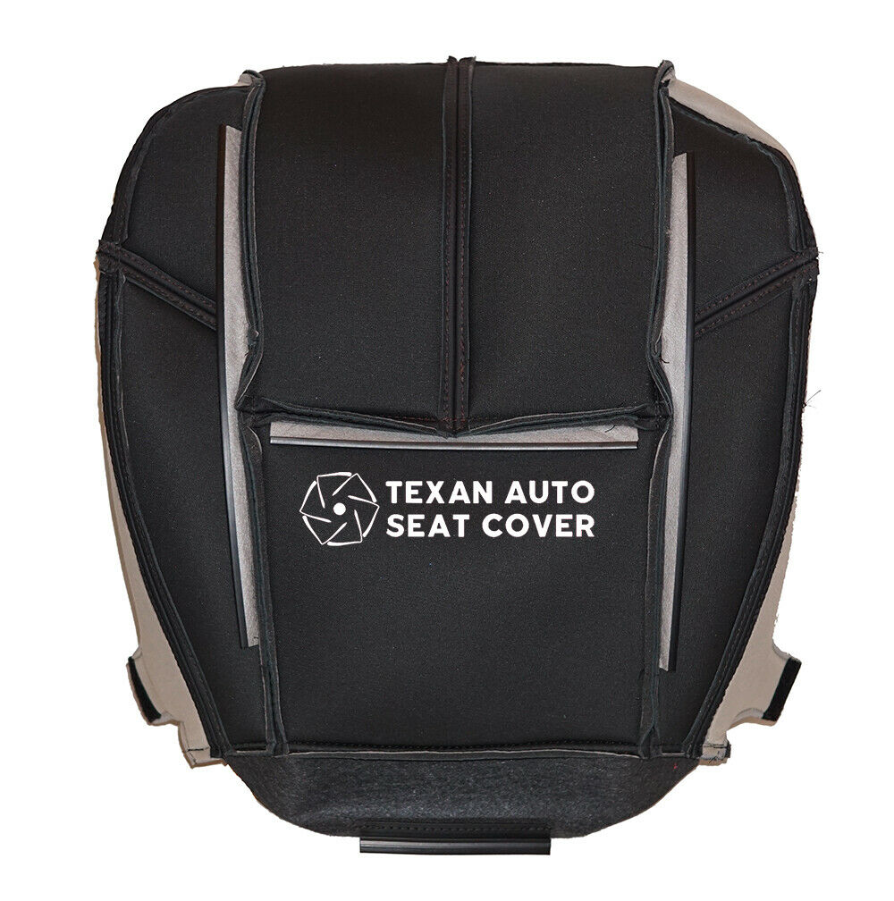 Fits 2007, 2008, 2009, 2020, 2011, 2012, 2013 Chevy Avalanche Driver Side Bottom Synthetic Leather Replacement Seat Cover Black