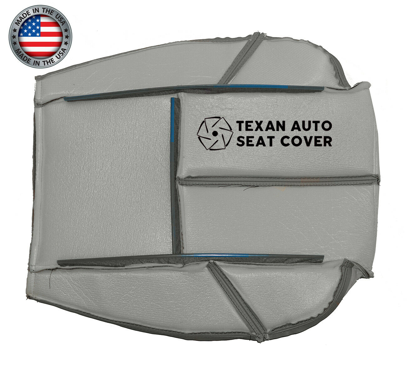 Fits 2007, 2008, 2009, 2020, 2011, 2012, 2013 Chevy Avalanche Passenger Side Bottom Synthetic Leather Replacement Seat Cover Gray