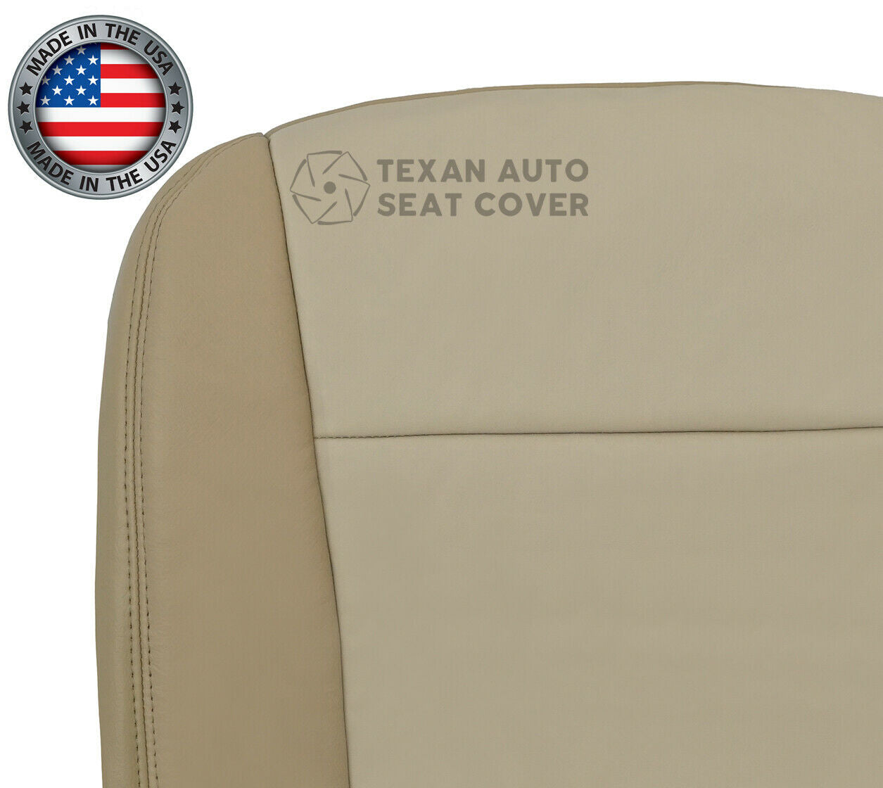 For 2006 to 2010 Ford Explorer Driver Side Bottom Synthetic Leather Replacement Seat Cover 2 Tone Tan