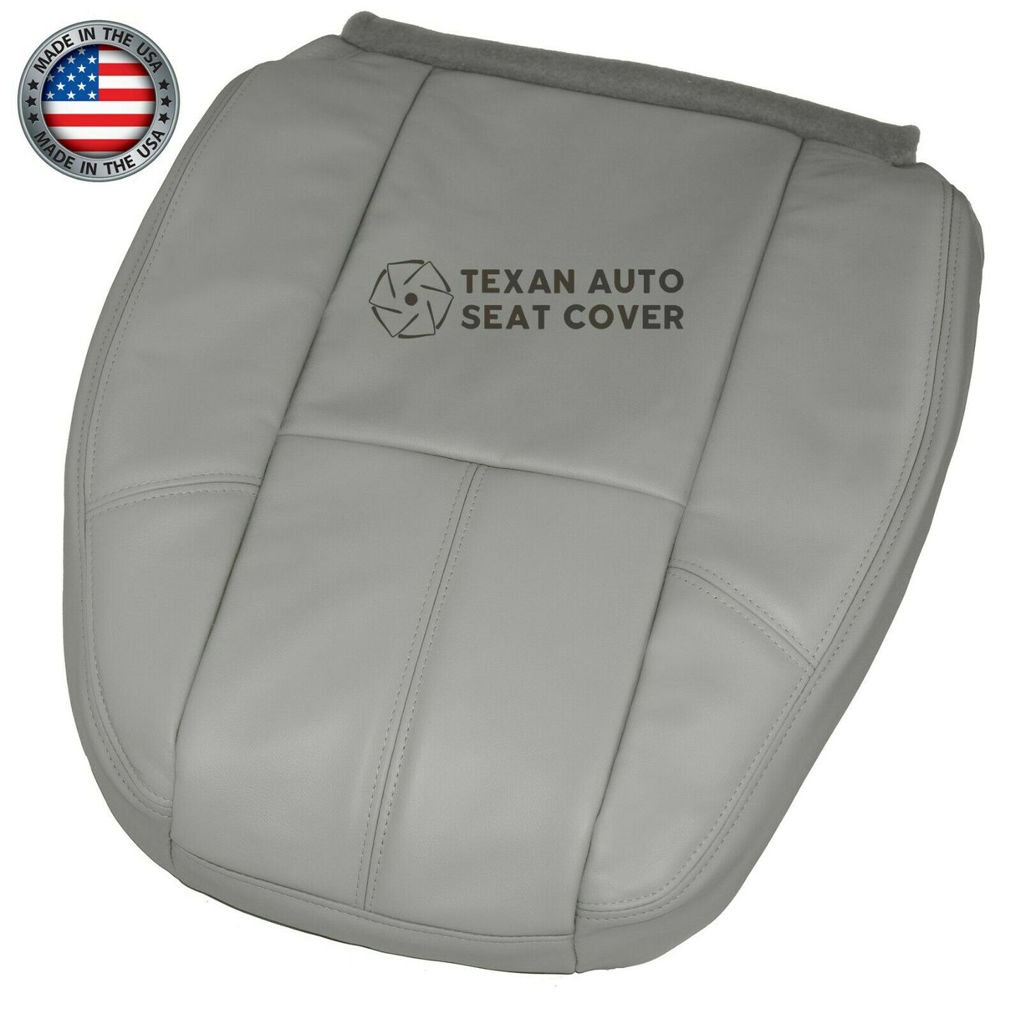 Fits 2007, 2008, 2009, 2020, 2011, 2012, 2013 Chevy Avalanche Passenger Side Lean Back Leather Replacement Seat Cover Gray