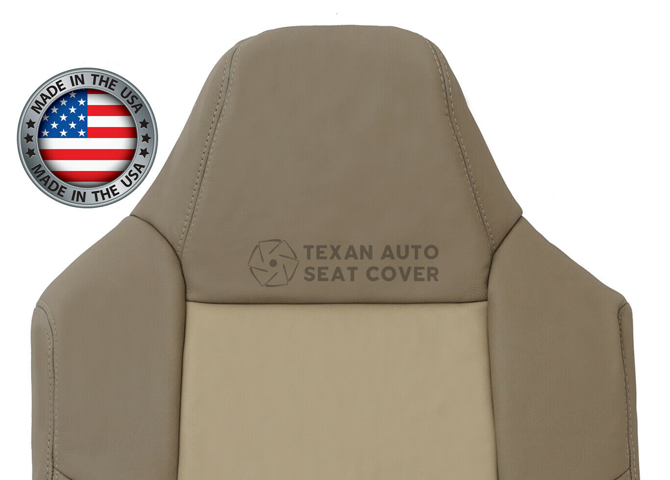 2002, 2003, 2004 Ford Excursion Eddie Bauer Driver Side Lean Back Leather Replacement Seat Cover Tan