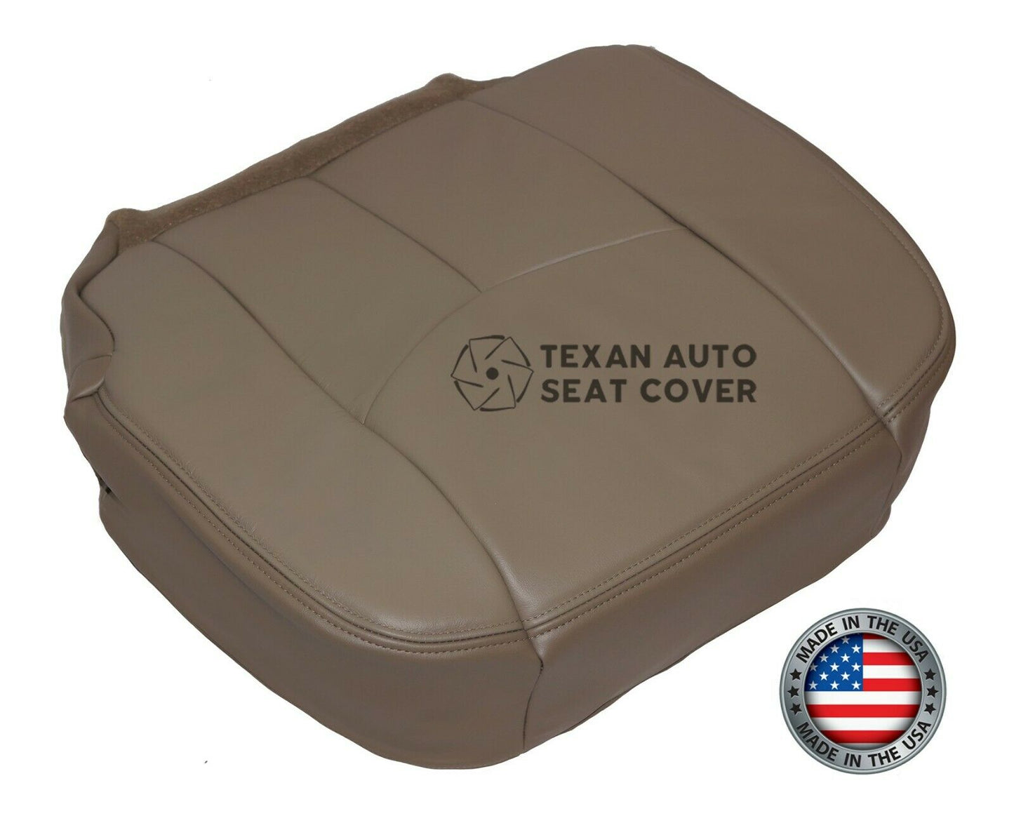 2003, 2004, 2005, 2006, 2007 GMC Sierra  SLT SLE Passenger Side Bottom Synthetic Leather Replacement Seat Cover Tan