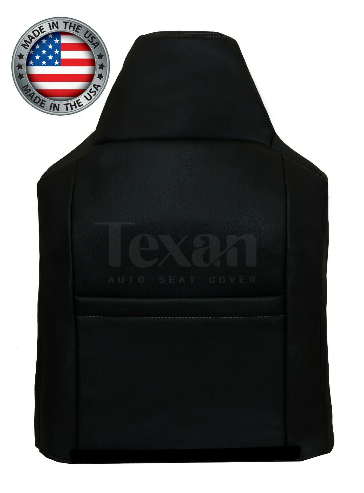 2002, 2003, 2004, 2005, 2006, 2007 Ford F250 F350 F450 F550 Lariat XLT Sport  Driver Side Lean Back perforated Synthetic Leather Replacement Cover Black