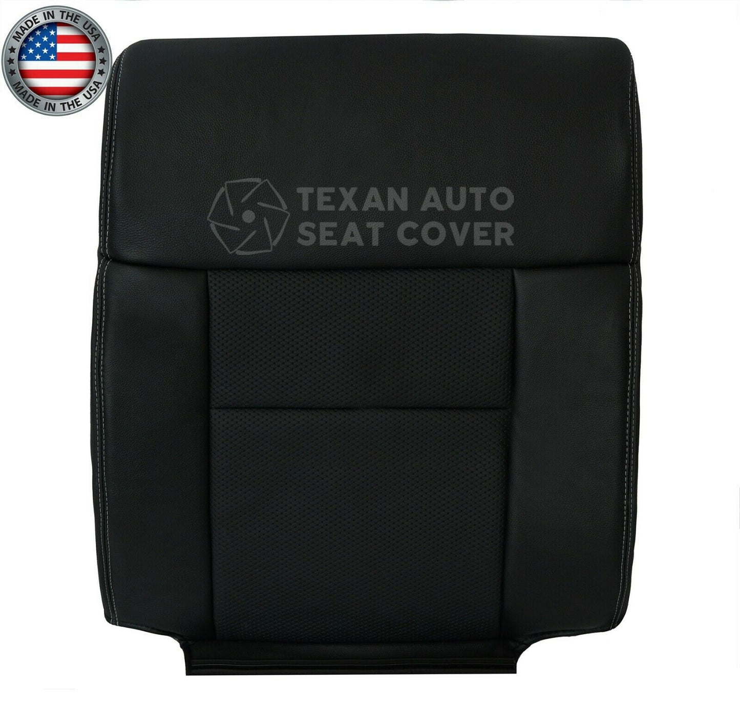 2005, 2006, 2007, 2008 Ford F-150 Lariat Driver Lean back Leather Replacement Seat Cover Black