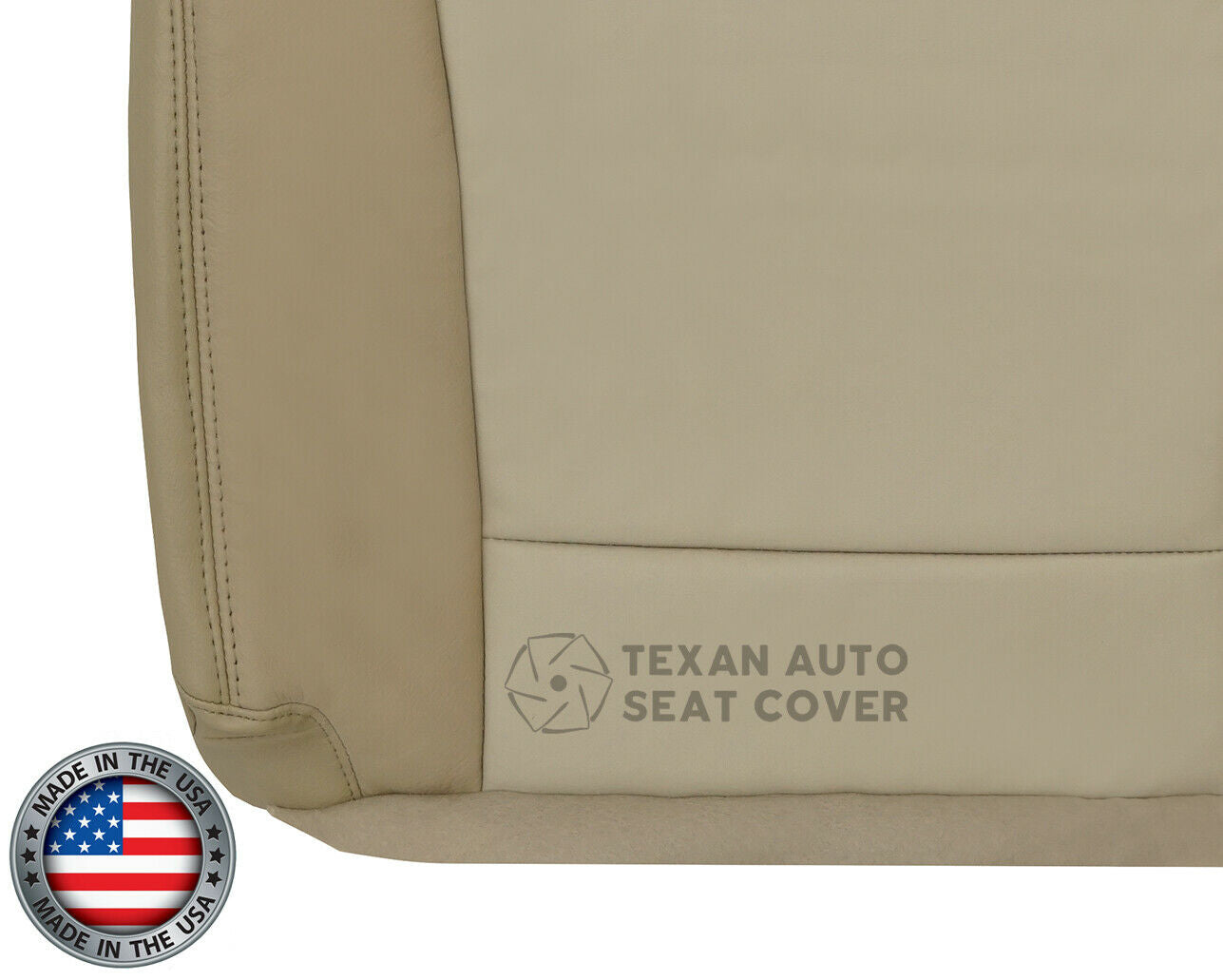 For 2006 to 2010 Ford Explorer Driver Side Bottom Synthetic Leather Replacement Seat Cover 2 Tone Tan