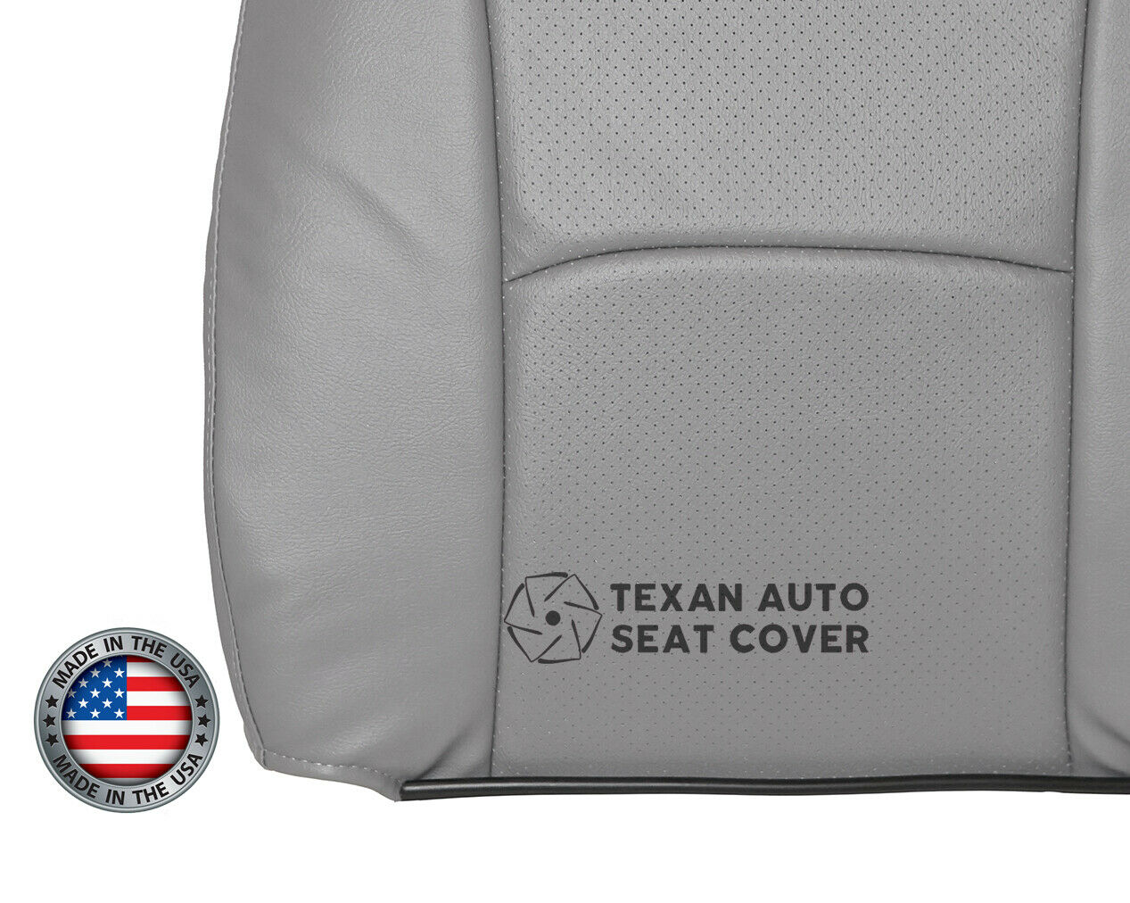 2000 2001 2002 2003 Ford E150 E250 E350 E450 E550 Econoline Van Passenger Side Lean back Perforated Synthetic Leather Replacement Cover Gray