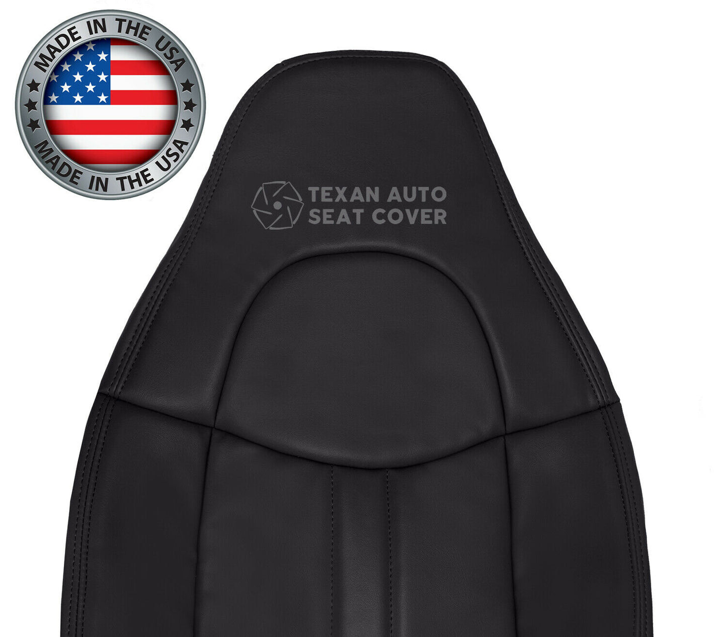 2008,2009,2010,2012,2013,2014 GMC SAVANA Driver Side Lean Back Synthetic Leather Replacement Seat Cover Dark Gray