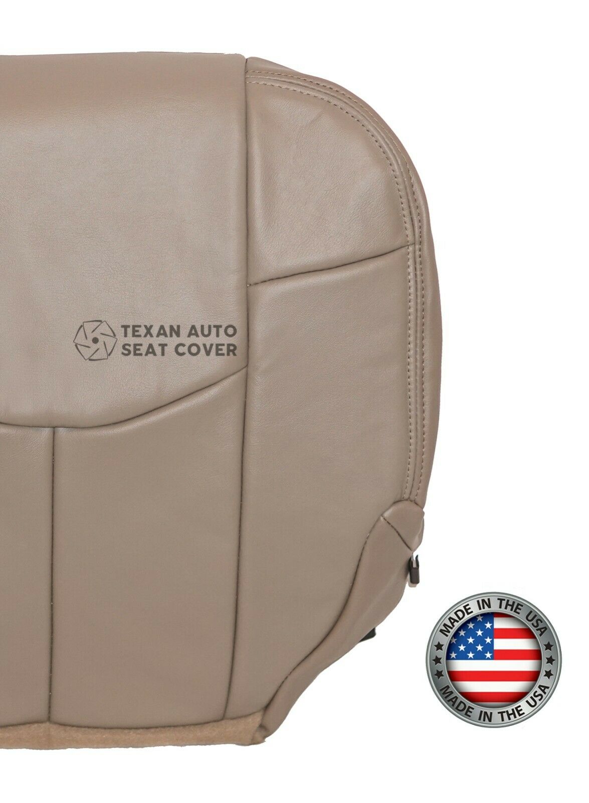 Fits 2002 Chevy Avalanche 1500 2500 LT LS Z71, Z66 Driver Side Bottom Synthetic Leather Replacement Seat Cover Tan