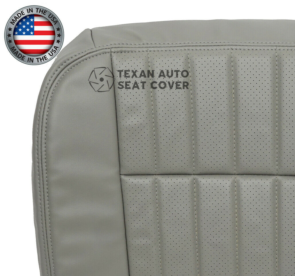 1994, 1995, 1996 Chevy Impala SS Passenger Side Bottom Perforated Leather Replacement Seat Cover Gray