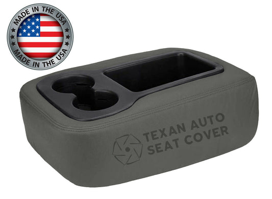 2007 to 2014 Chevy Silverado Center Console Synthetic Leather Replacement Cover Dark Gray
