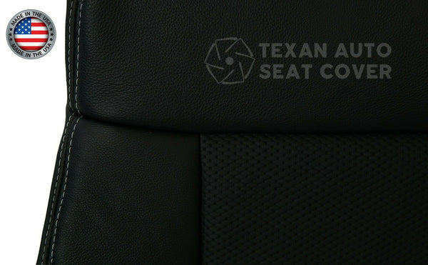 Fits 2005 to 2008 Ford F-150 Lariat Driver Side Lean Back  Leather with Inserts Replacement Seat Cover Black
