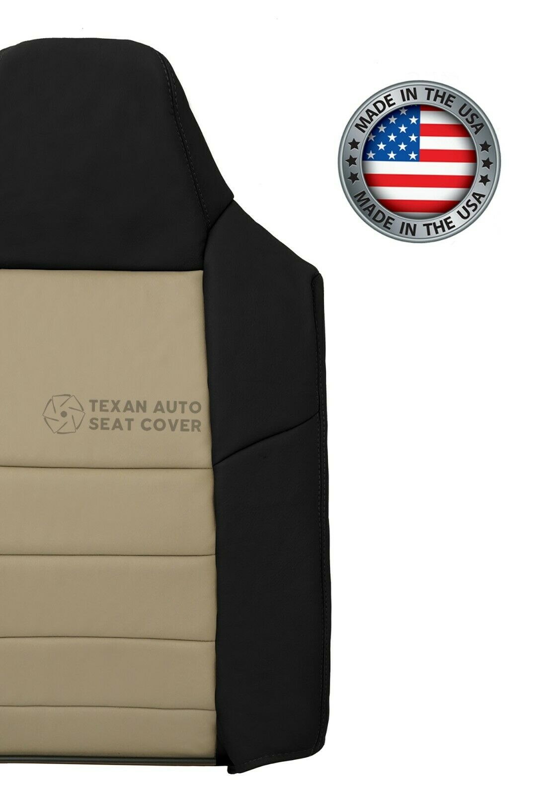 2005 Ford Excursion Eddie Bauer Driver Side Lean Back Leather Seat Cover Tan