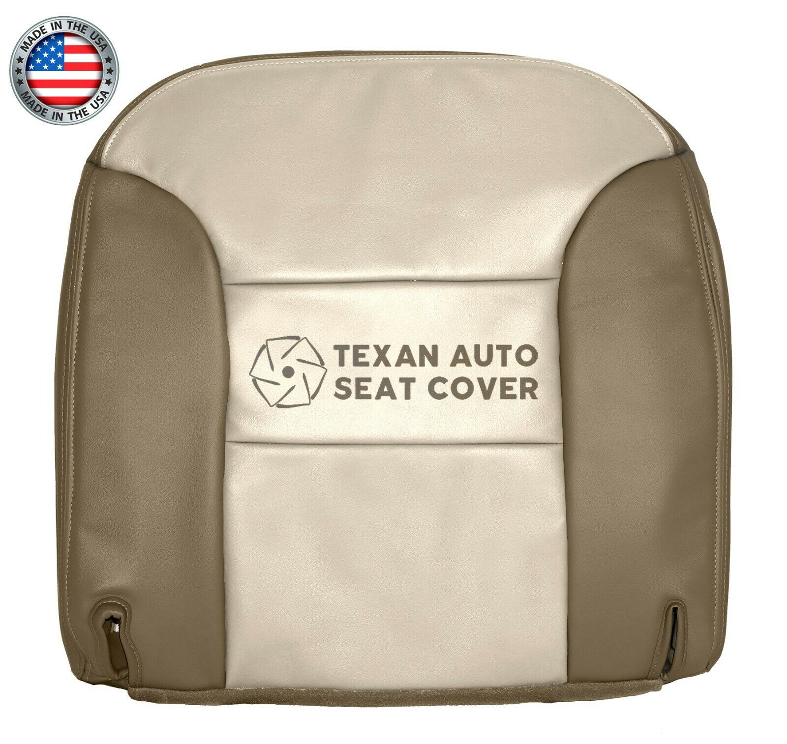 1999, 2000 Chevy Tahoe Limited, Z71 Passenger Side Bottom Synthetic Leather Seat Cover 2Tone Tan