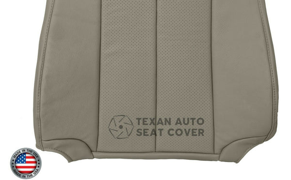 2007 to 2014 Ford Expedition Driver Side Lean Back Perforated Leather Replacement Seat Cover Gray