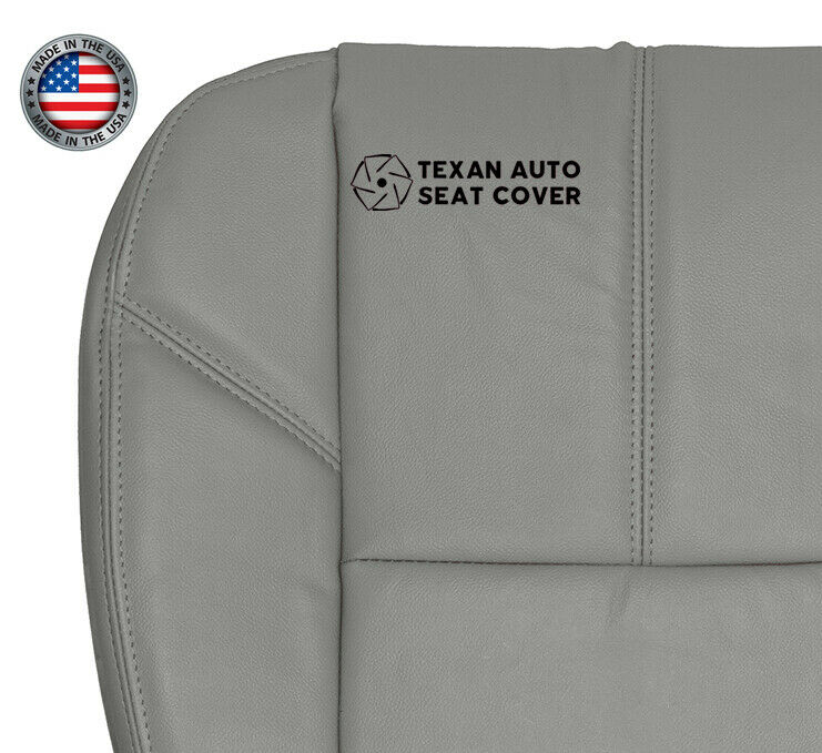 Fits 2007, 2008, 2009, 2020, 2011, 2012, 2013 Chevy Avalanche Passenger Side Bottom Synthetic Leather Replacement Seat Cover Gray